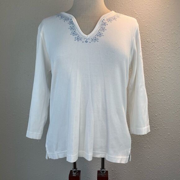 EUC Arizona Jean Company 3/4 Sleeve V-Neck Top Size XL - Picture 1 of 5